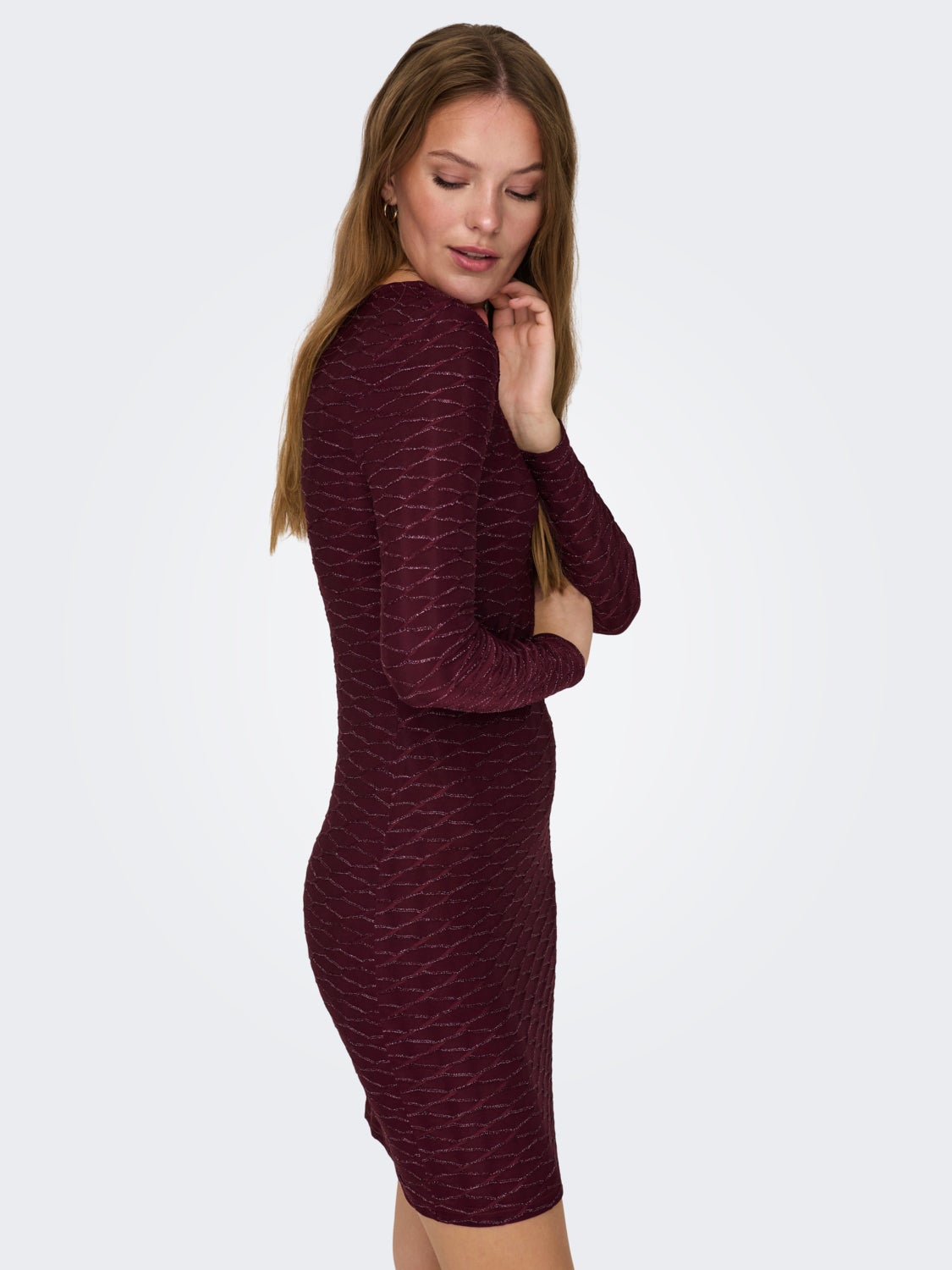 Mini slim dress with glitter