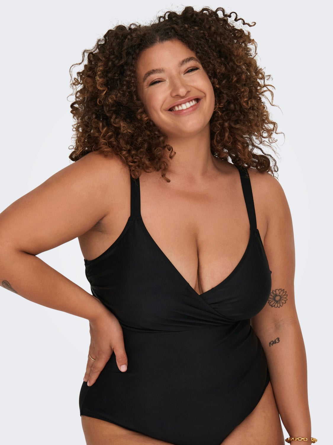Curvy Swimsuit With Cut Out Detail