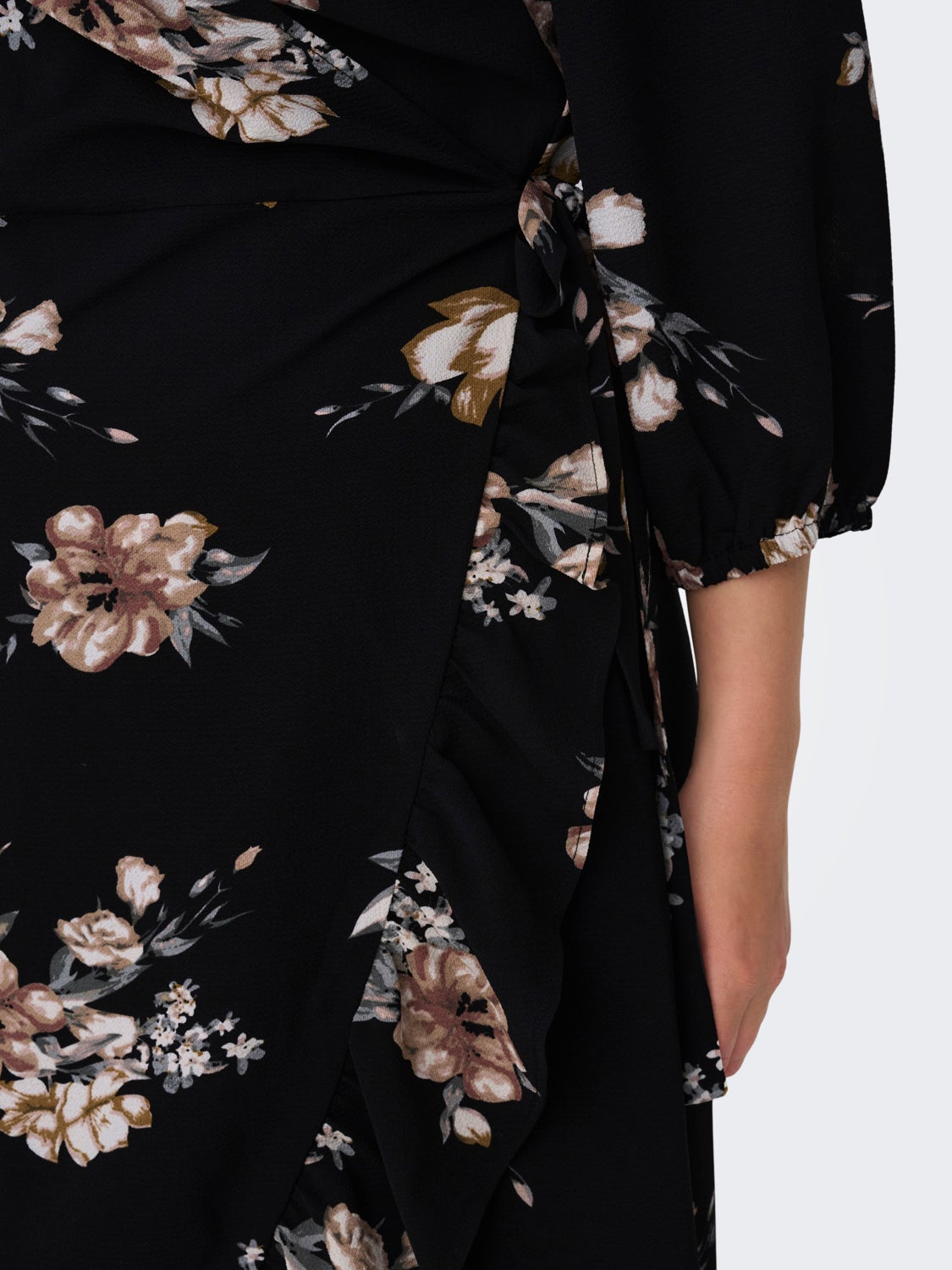 Curvy midi wrap dress