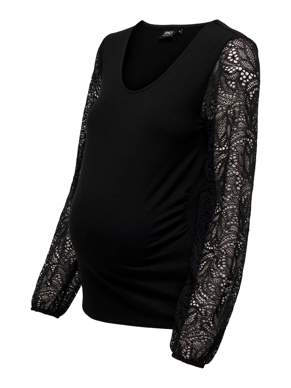 Mama O-neck top with lace