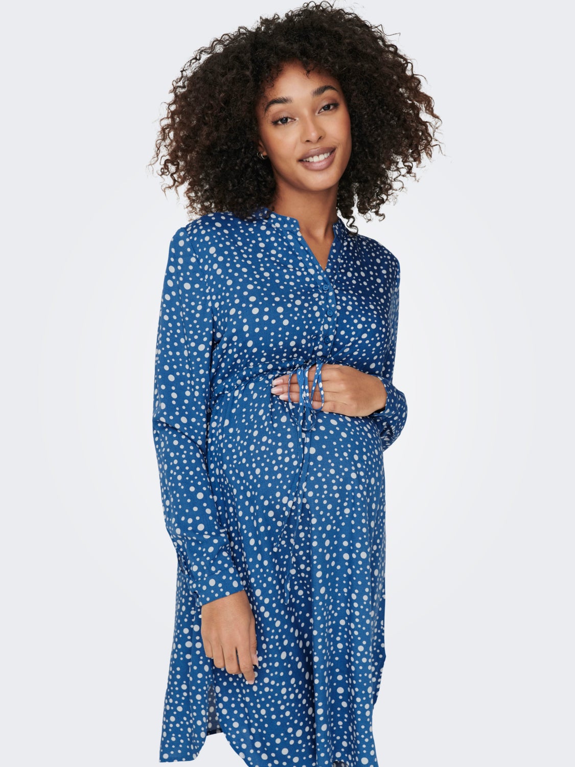 Mama long sleeved V-neck Dress