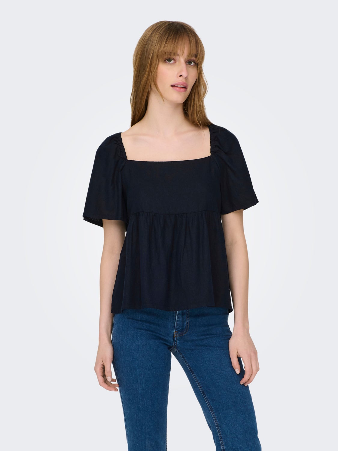 Volume Top With Square Neck