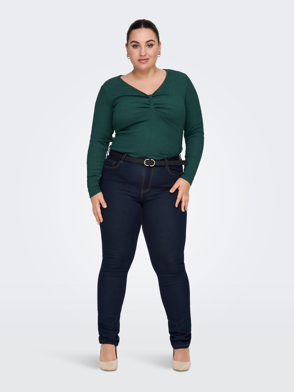 Curvy ruching detail top