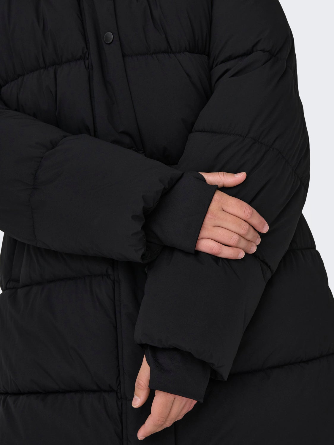 Curvy long puffer jacket