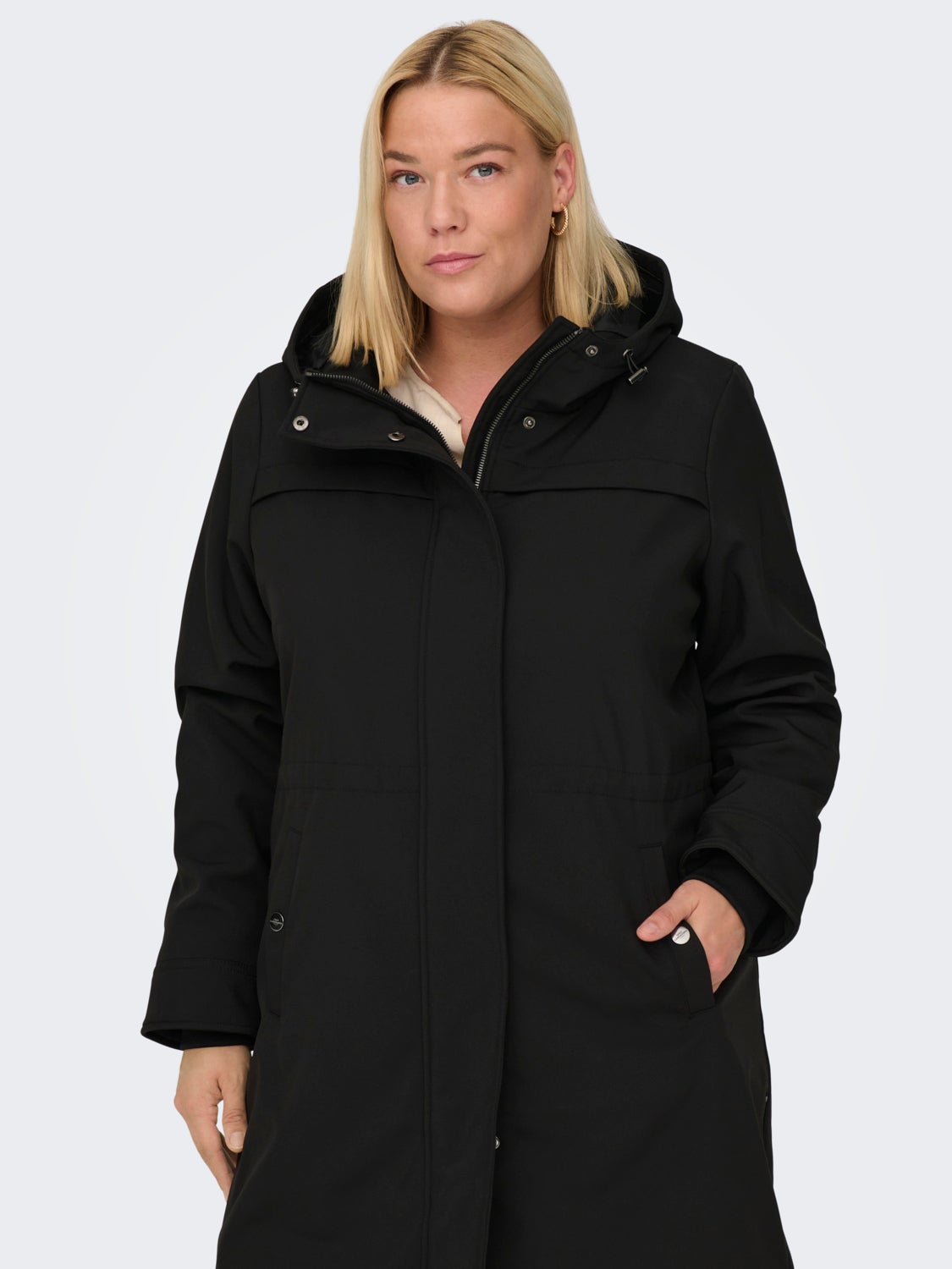 Curvy softshell parka