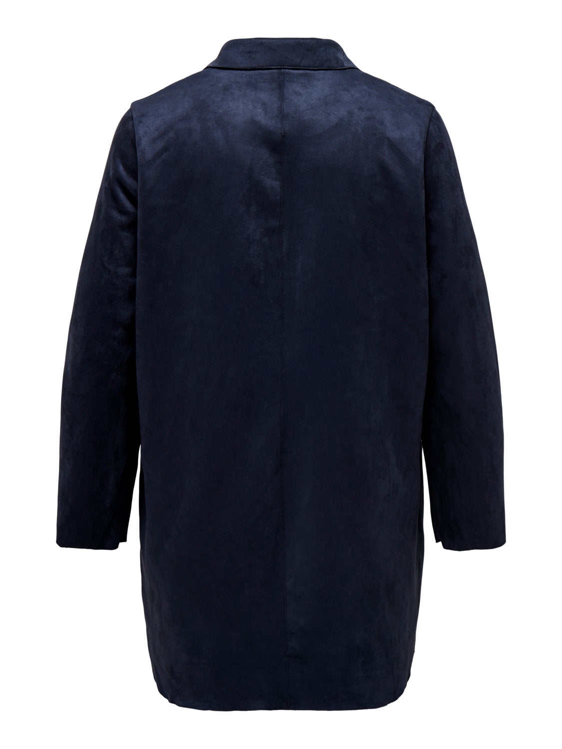 Curvy faux suede coat