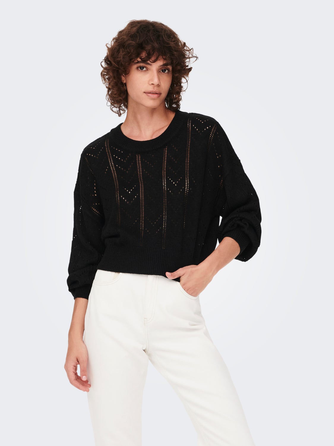 Textured Knitted Pullover