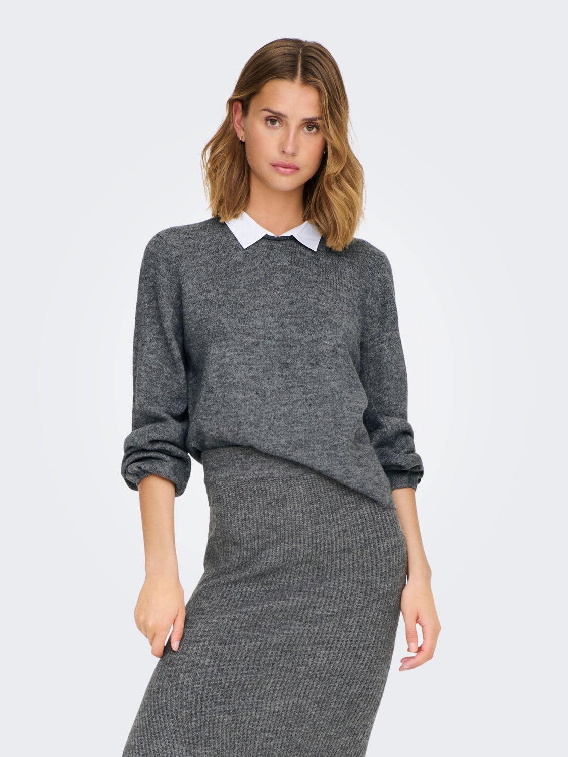 Shirt detail Knitted Pullover