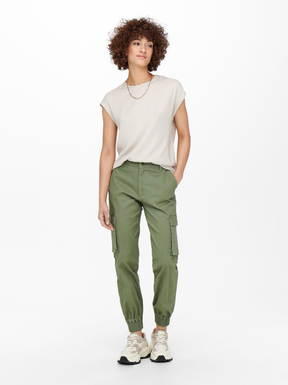 Mid waist Cargo trousers