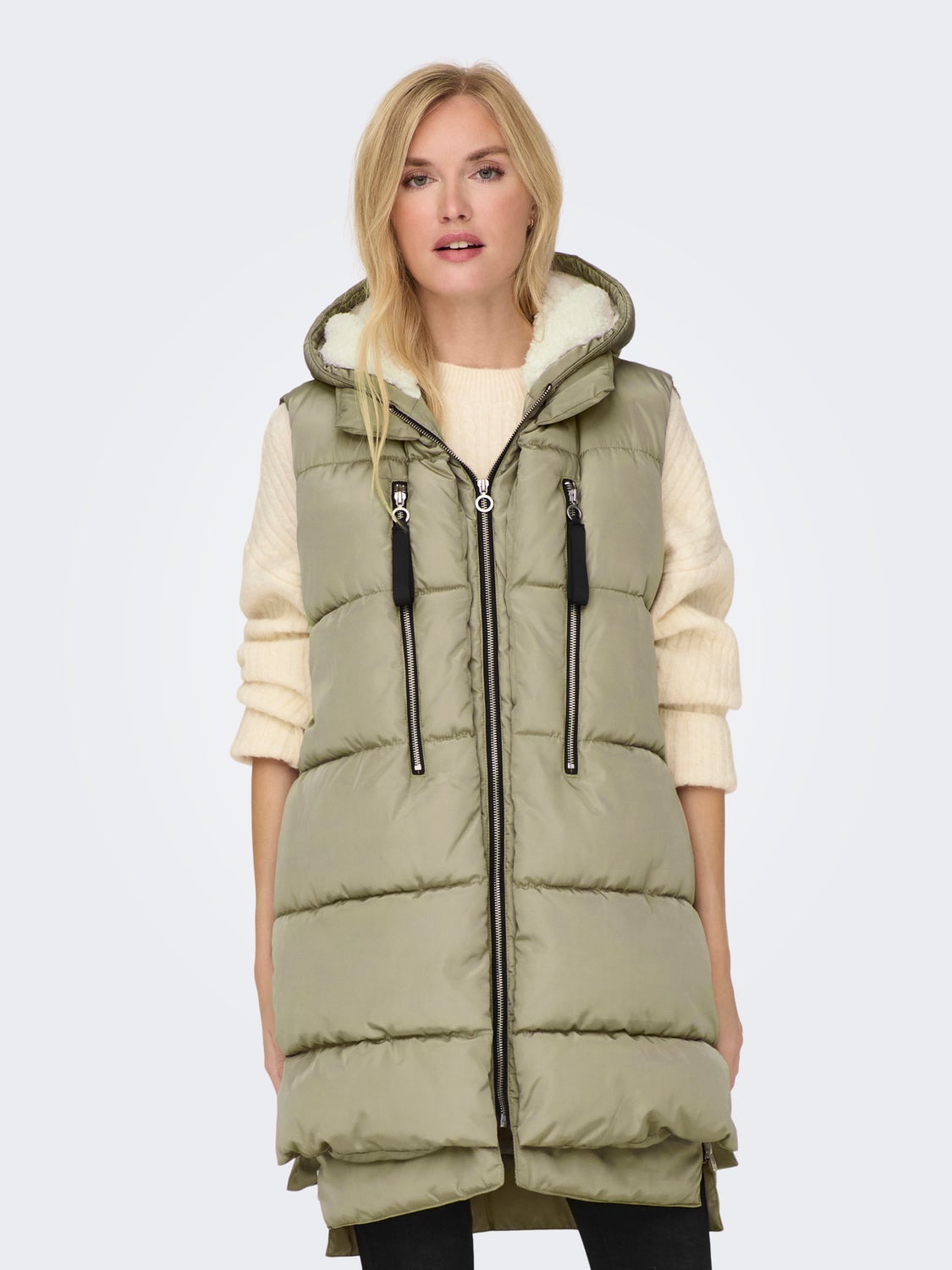 Hooded puffer vest