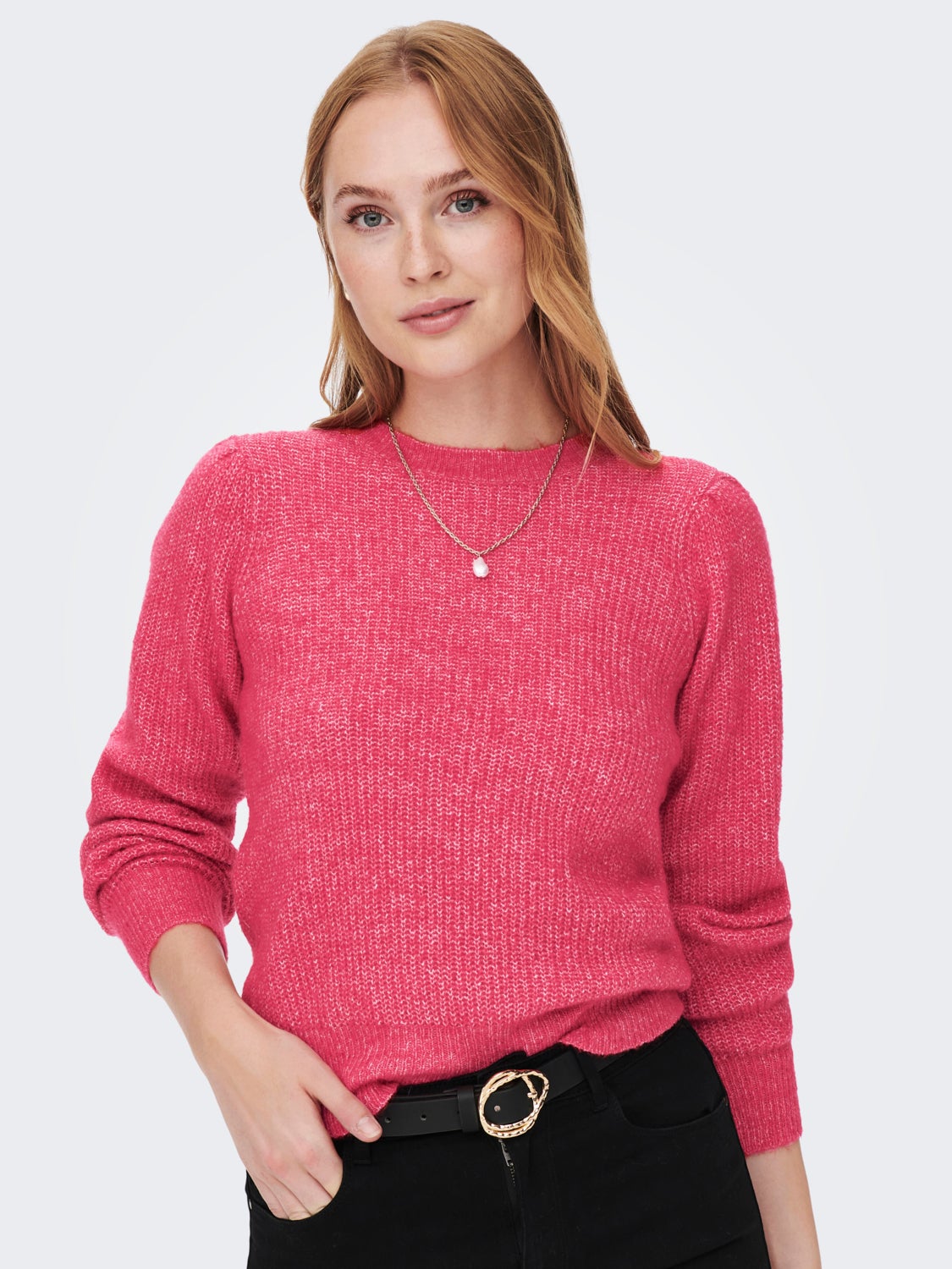 Puff sleeved Knitted Pullover