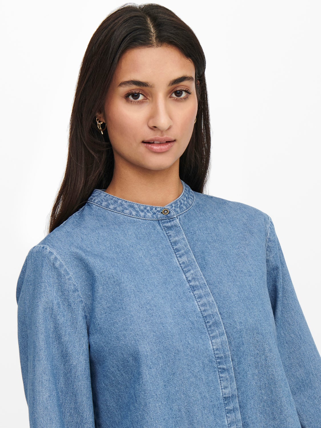 Wide sleeved Denim shirt