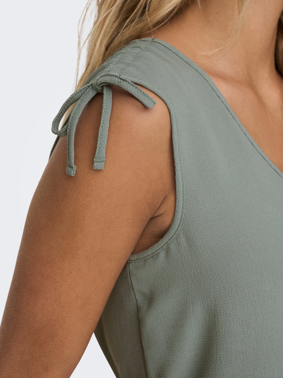 V-Neck Top With Strap Details