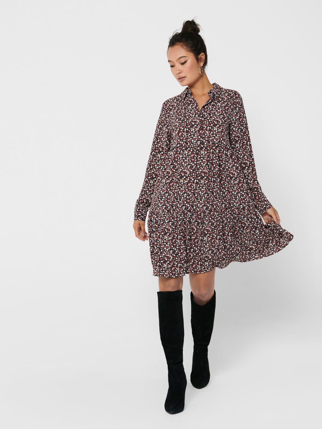 Mini dress with print