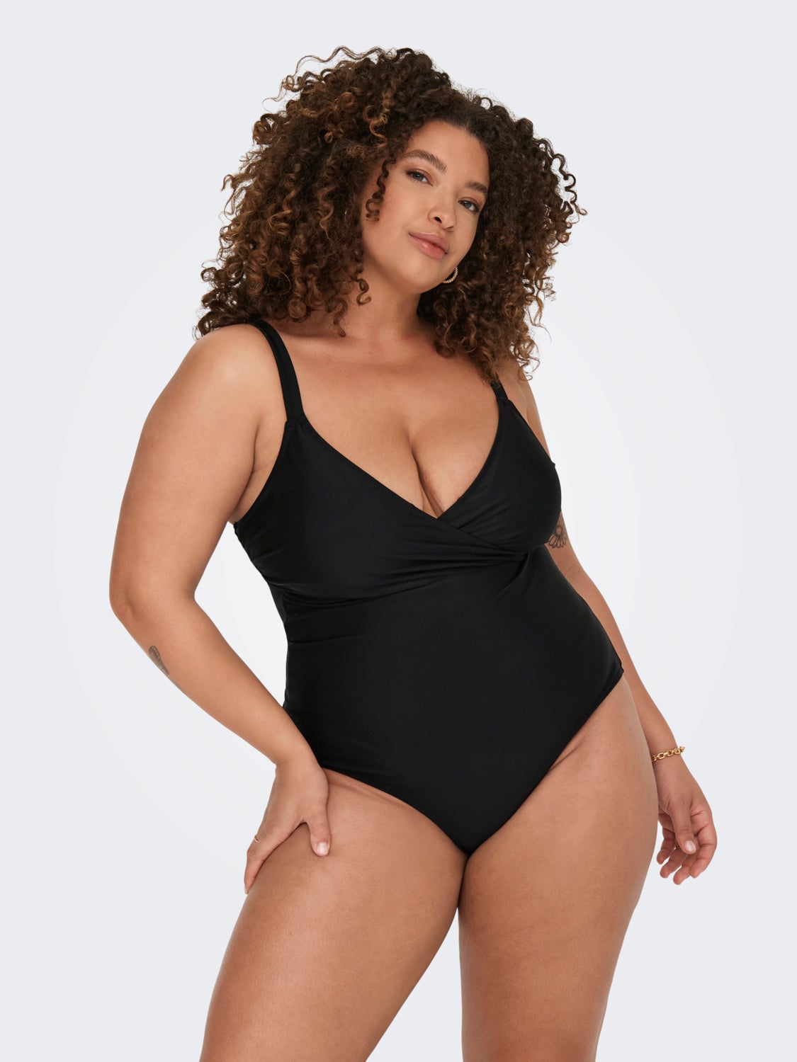 Curvy Swimsuit With Cut Out Detail