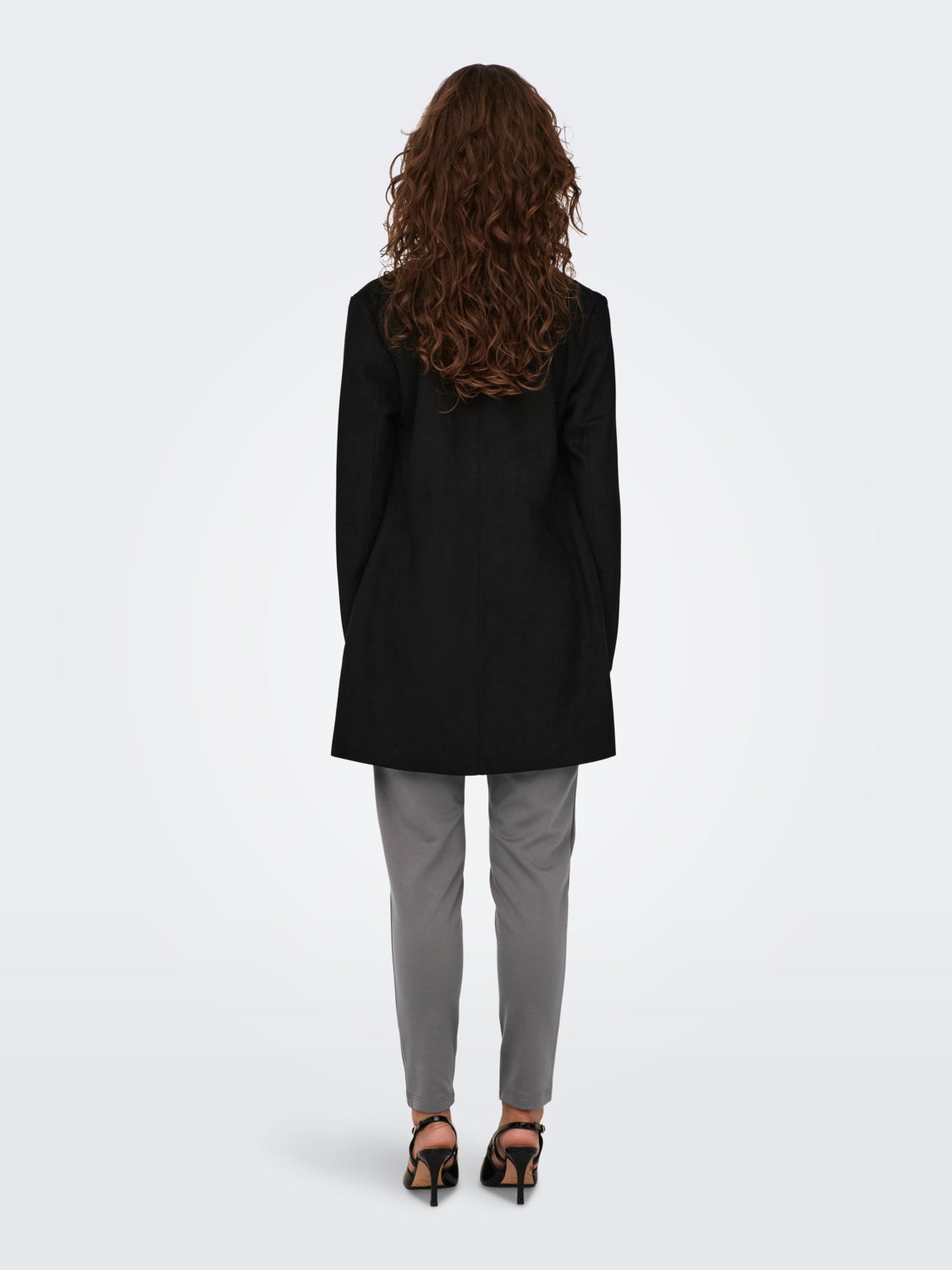 Faux suede fabric coat