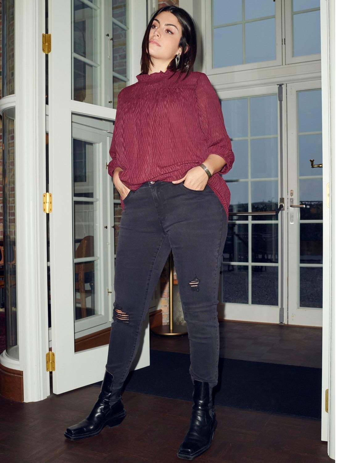 Curvy CARSally reg destroyed Skinny fit jeans