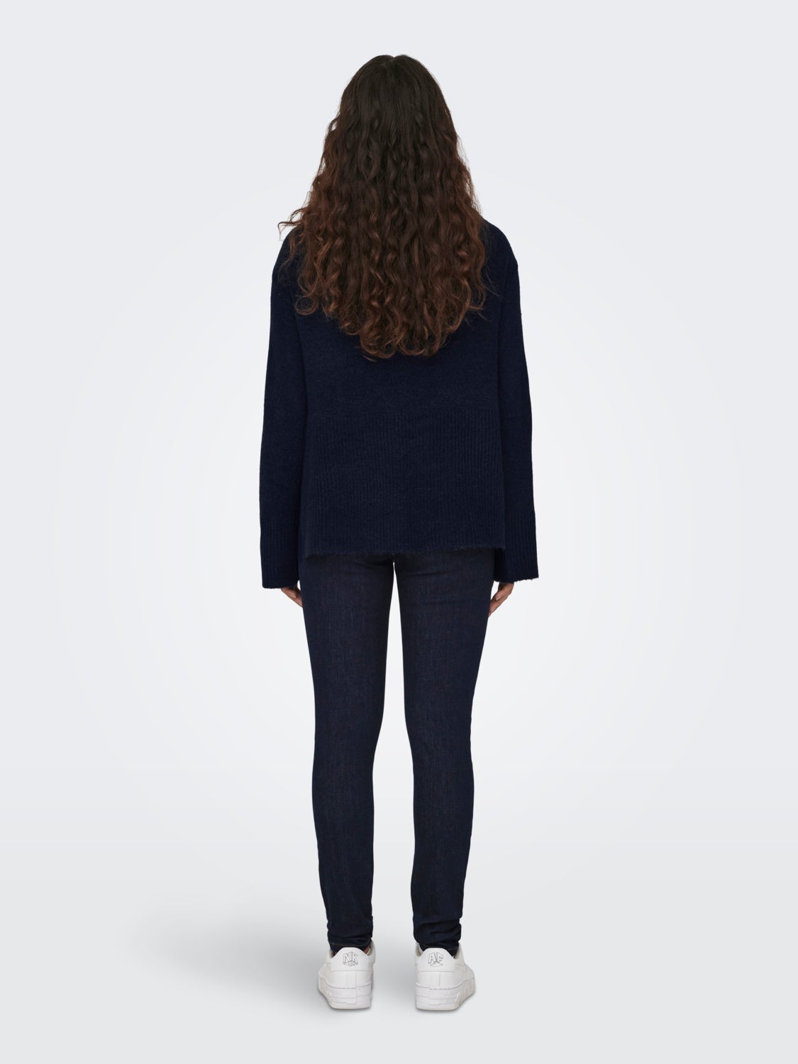 high neck knitted pullover
