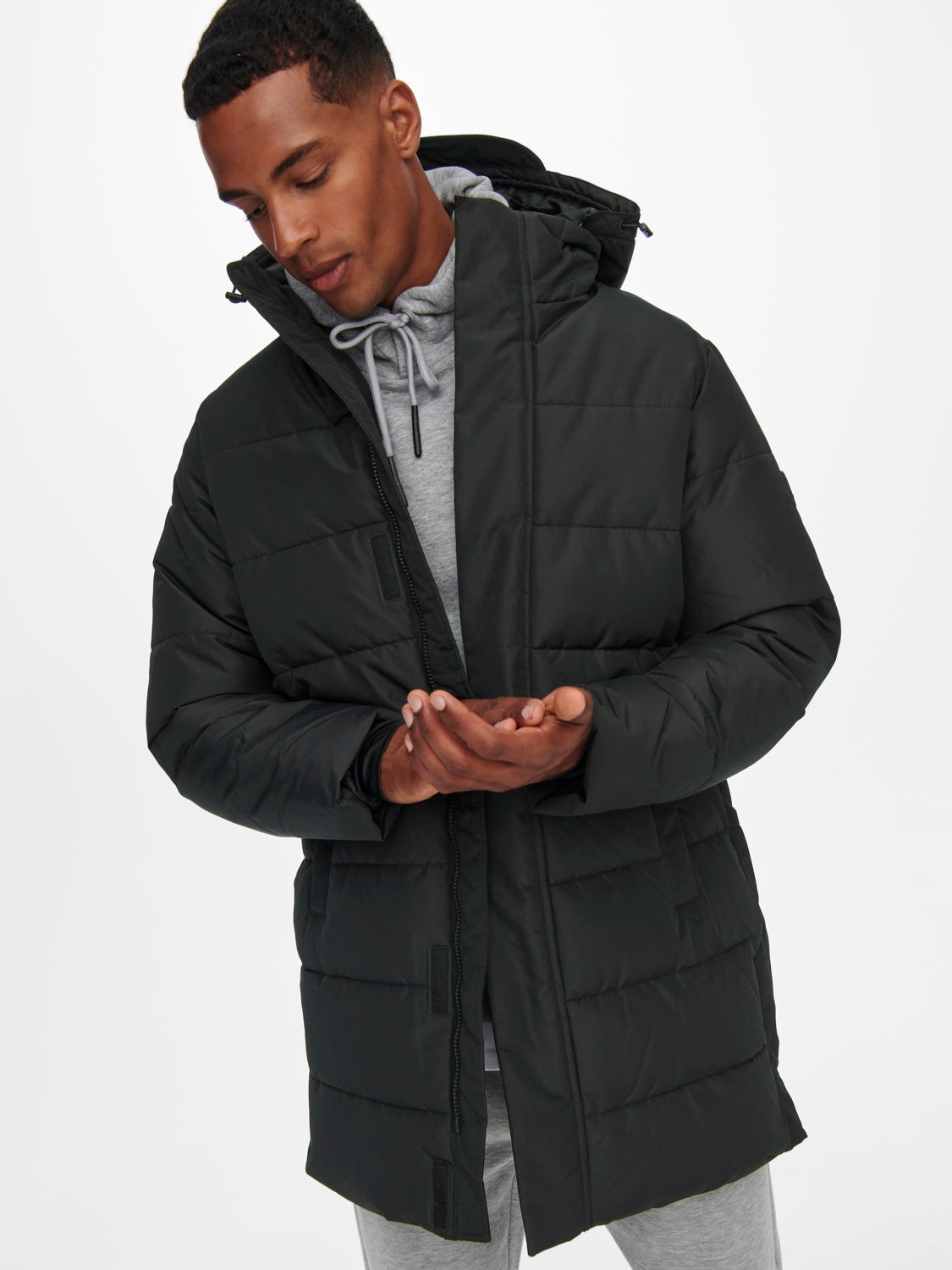 Jacket with detachable hood