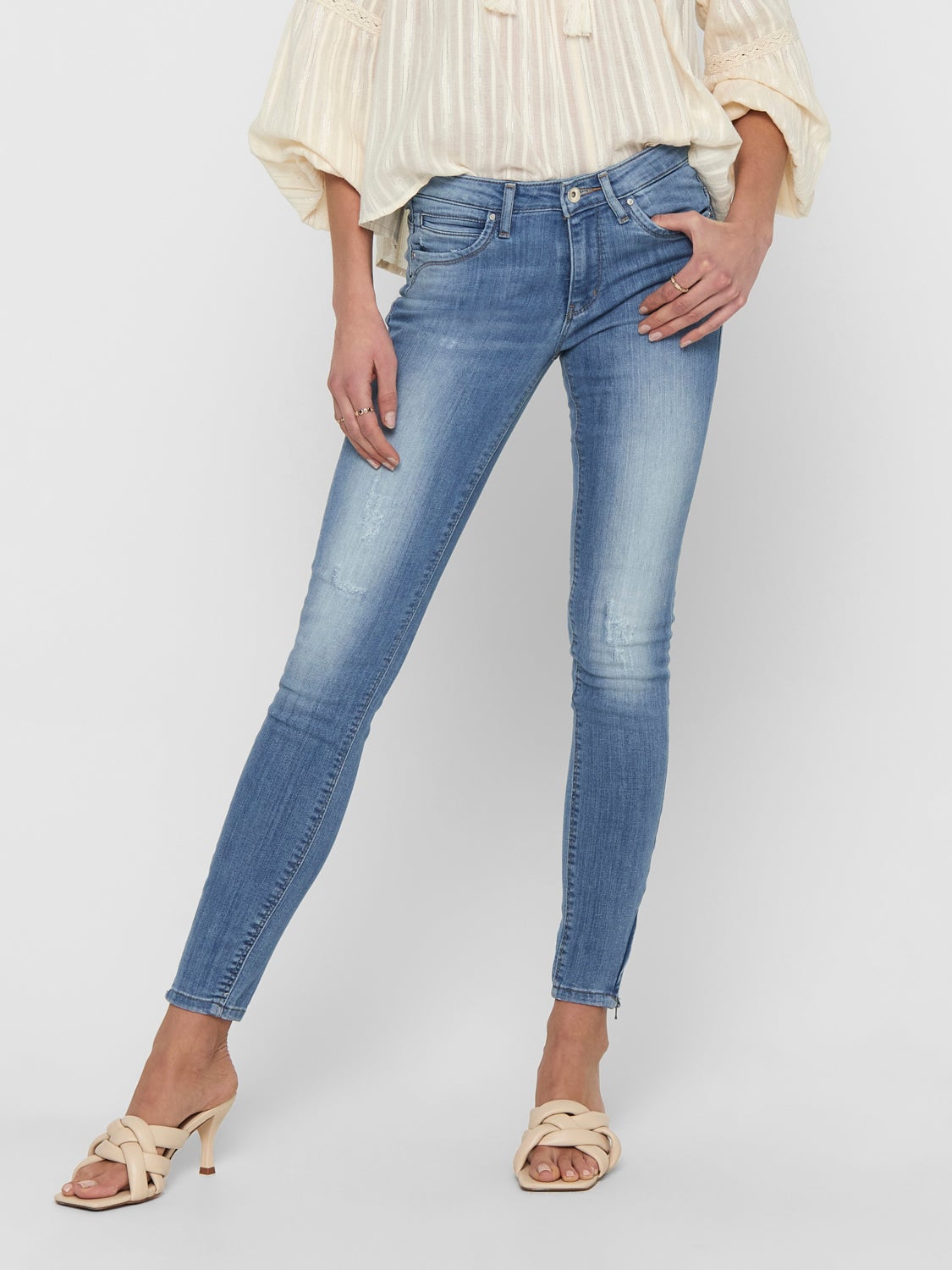 Kendell reg ankle zip Skinny fit jeans