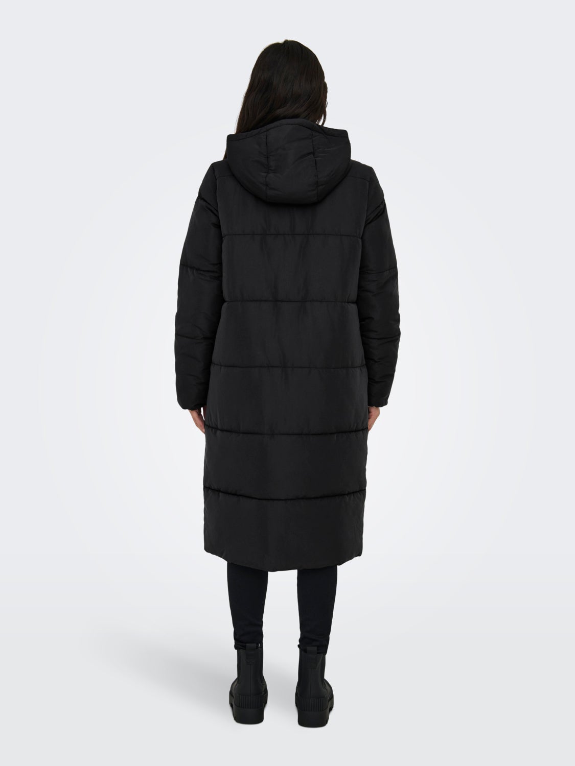 Long hooded jacket