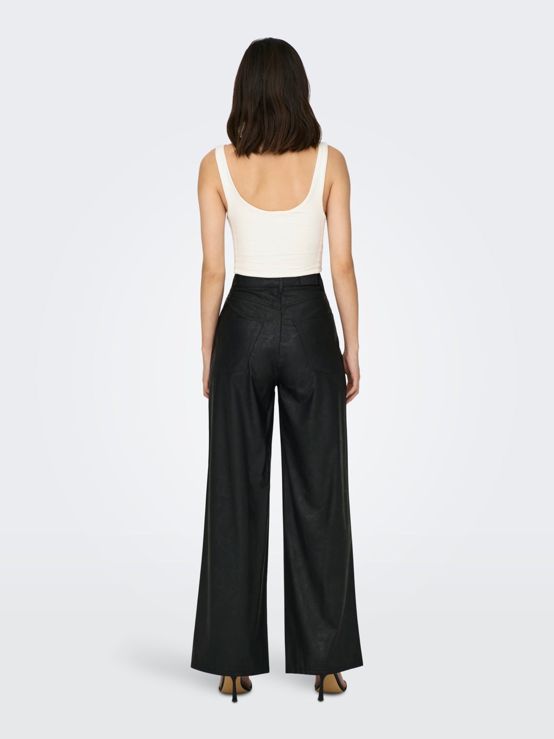 Faux leather trousers