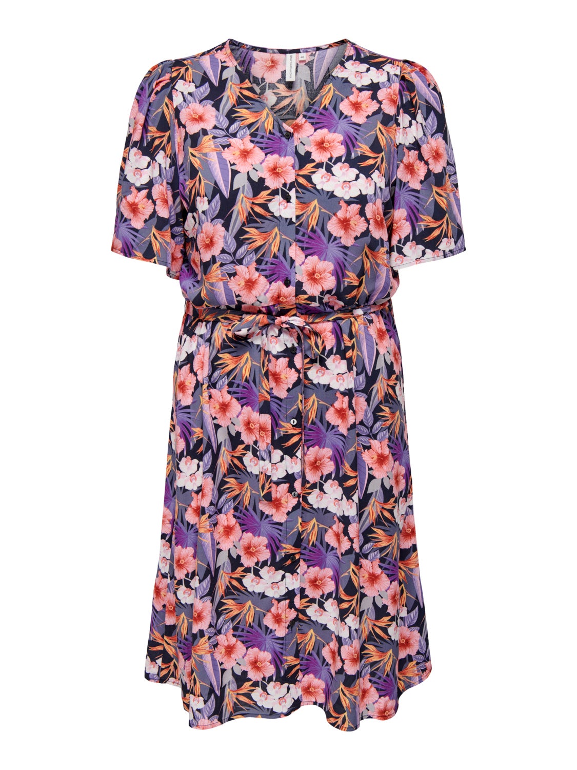 Curvy viscose printed dress