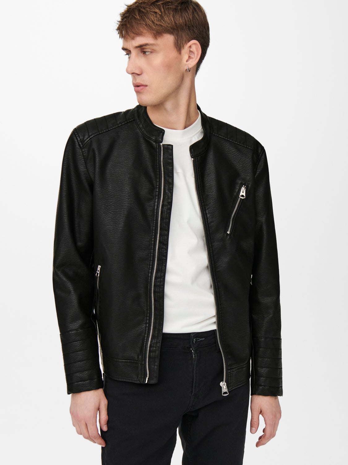 Leather look jacket