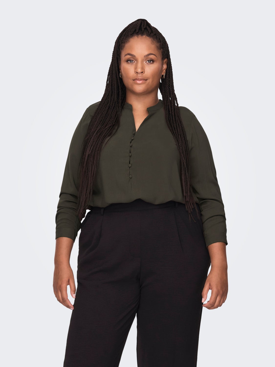 Curvy viscose Long Sleeved Top