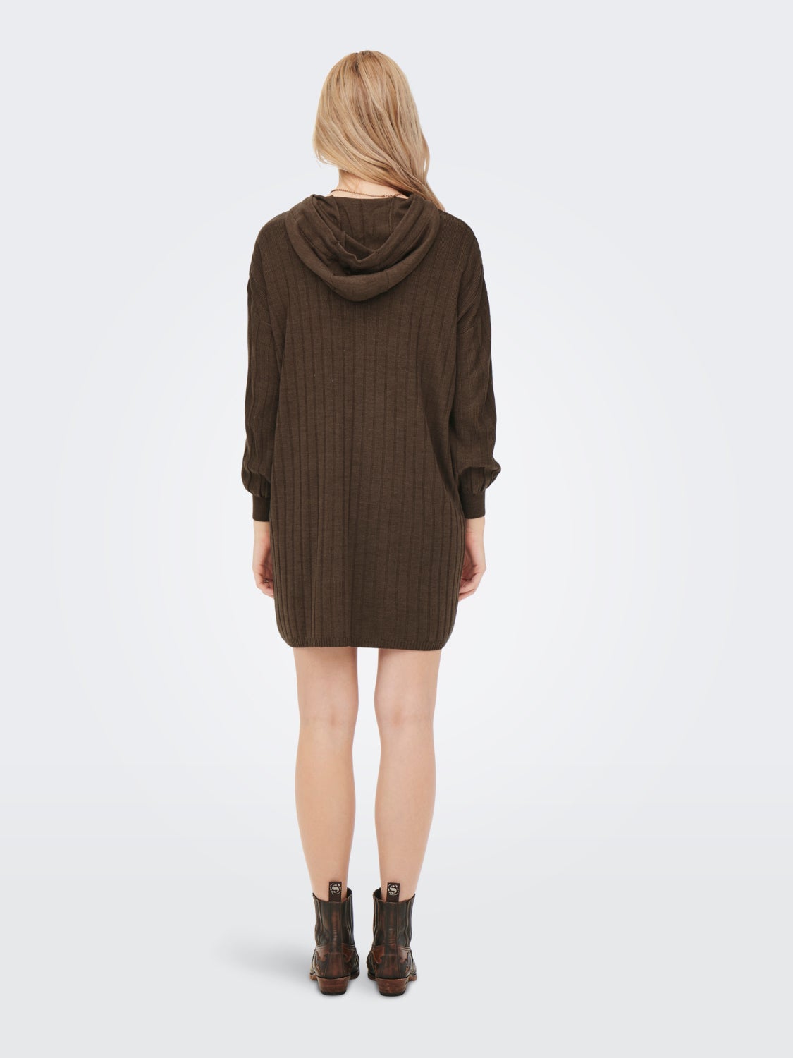 Knitted hoodie dress