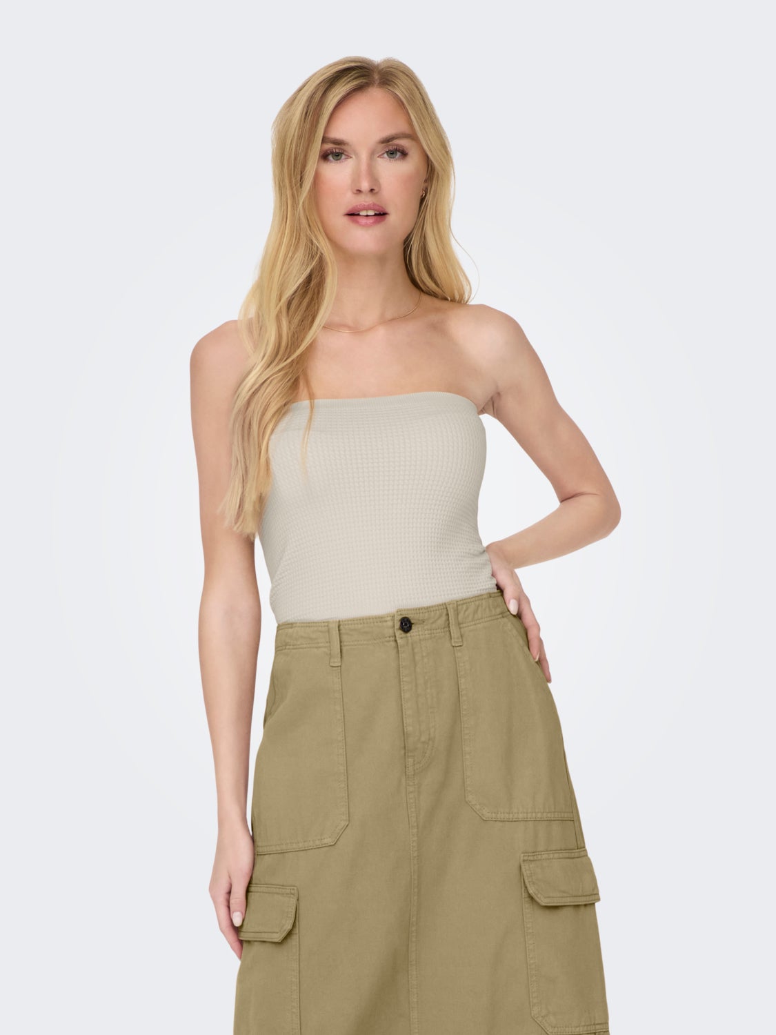 Cropped off-shoulder top