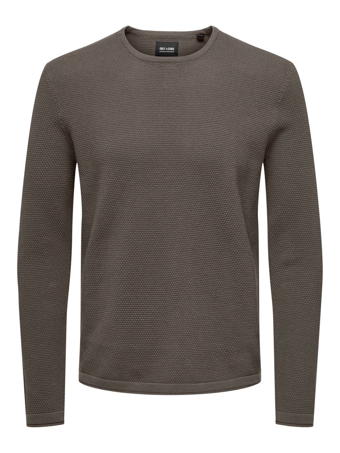 Knitted pullover crew neck