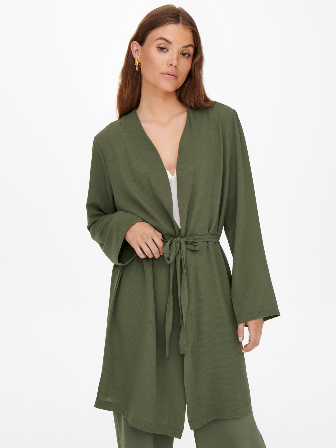 Cozigan with tie belt