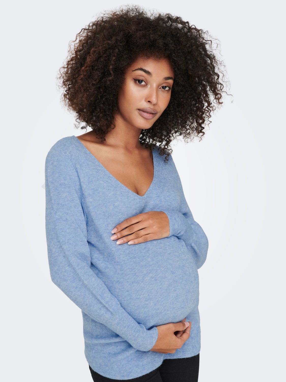 Mama v-neck Knitted Pullover