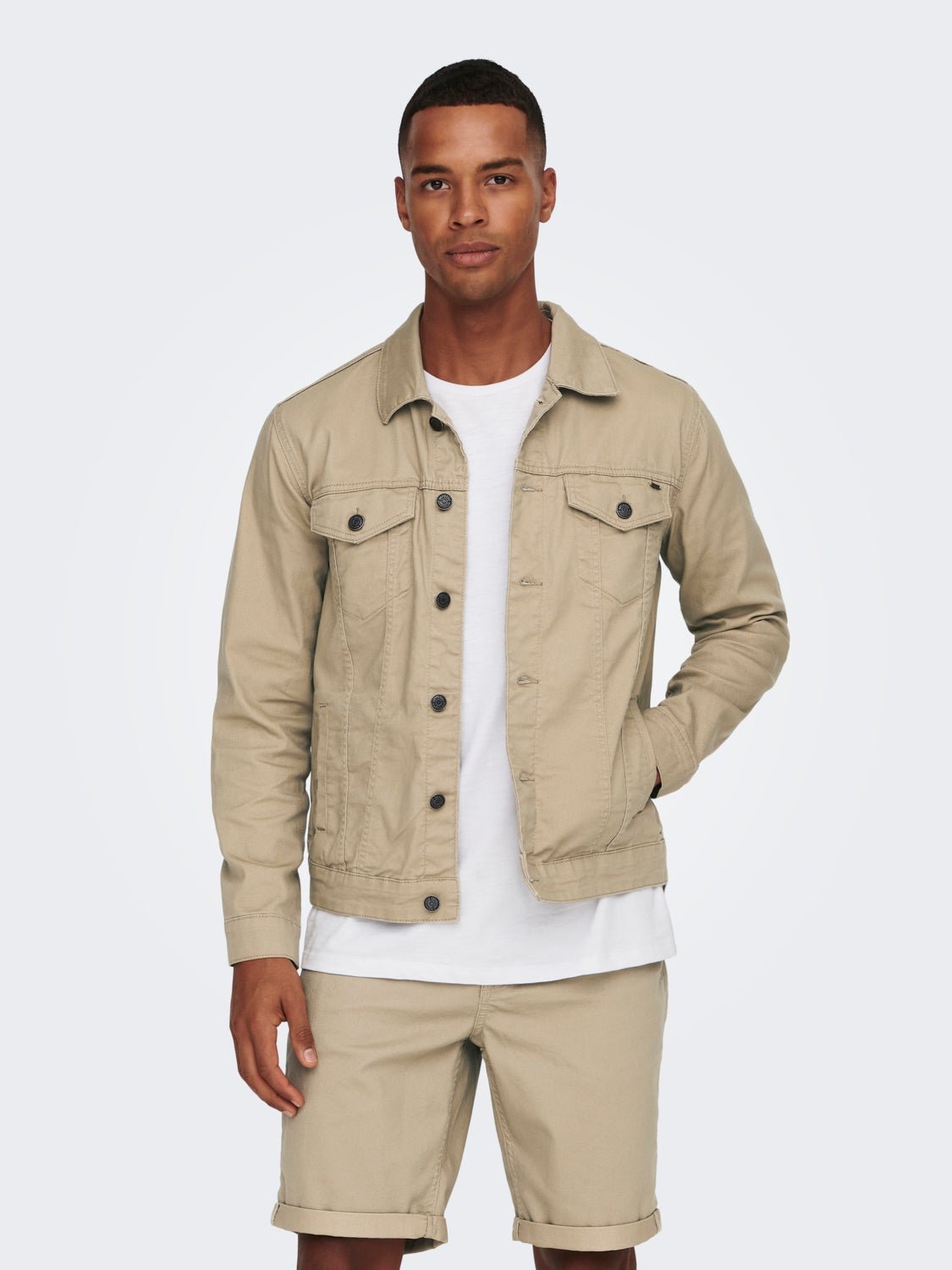 Solid Colored Canvas Jacket