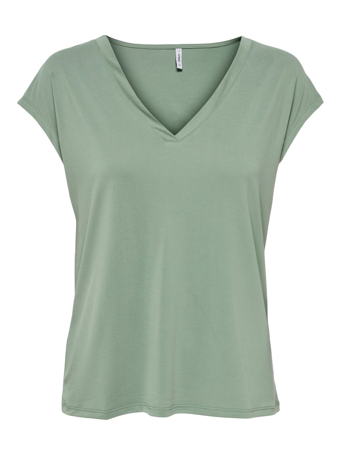 V-NECK TOP WITH SHORT SLEEVES