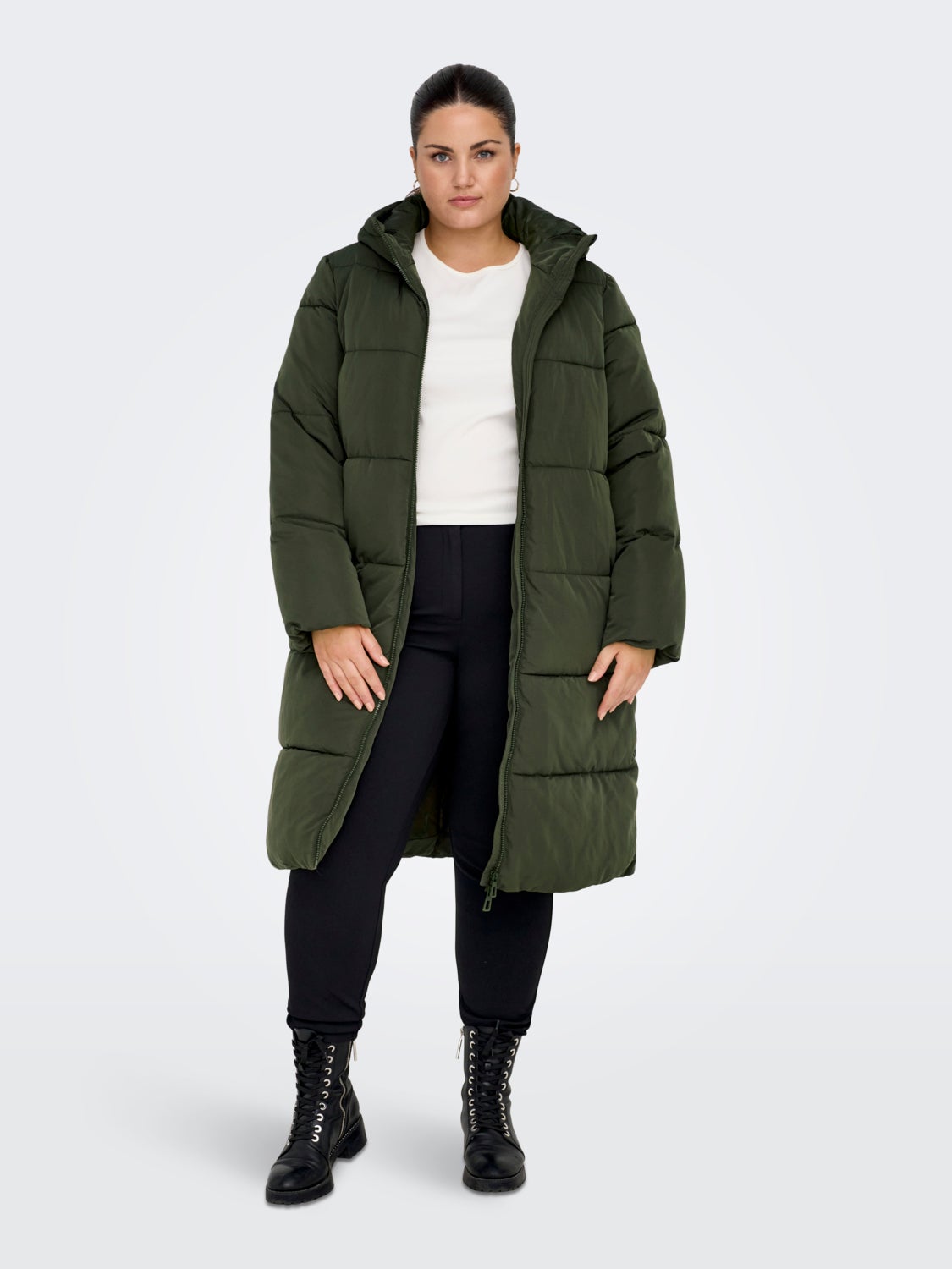 Curvy long puffer jacket