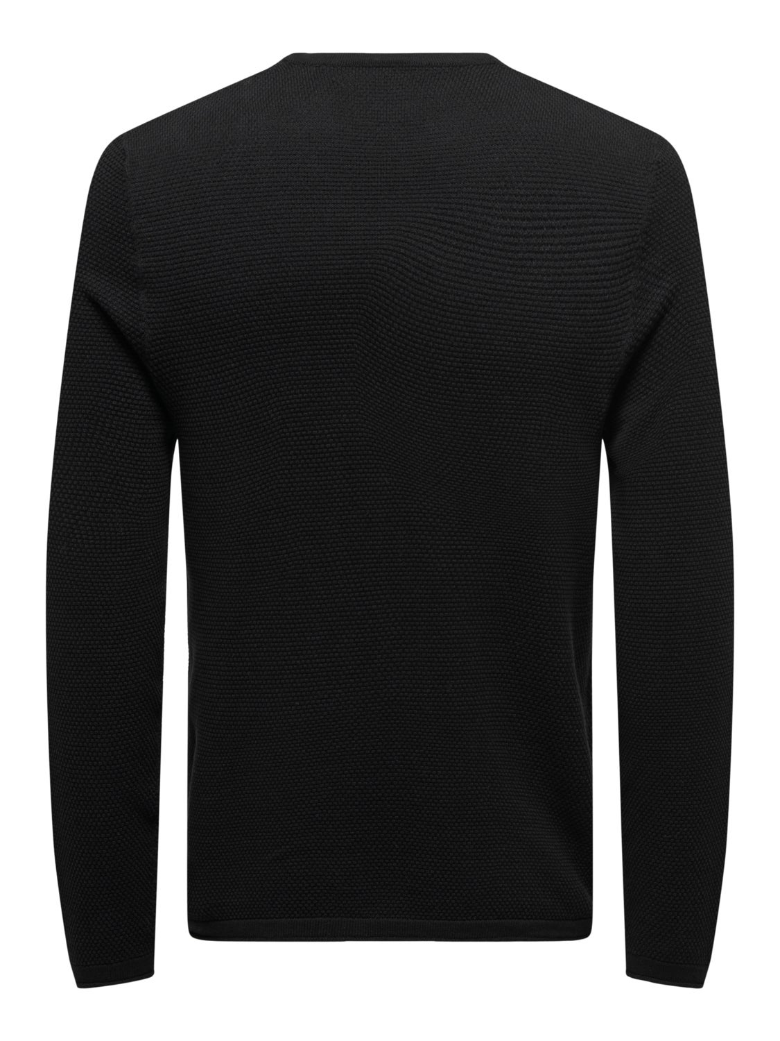 Knitted pullover crew neck