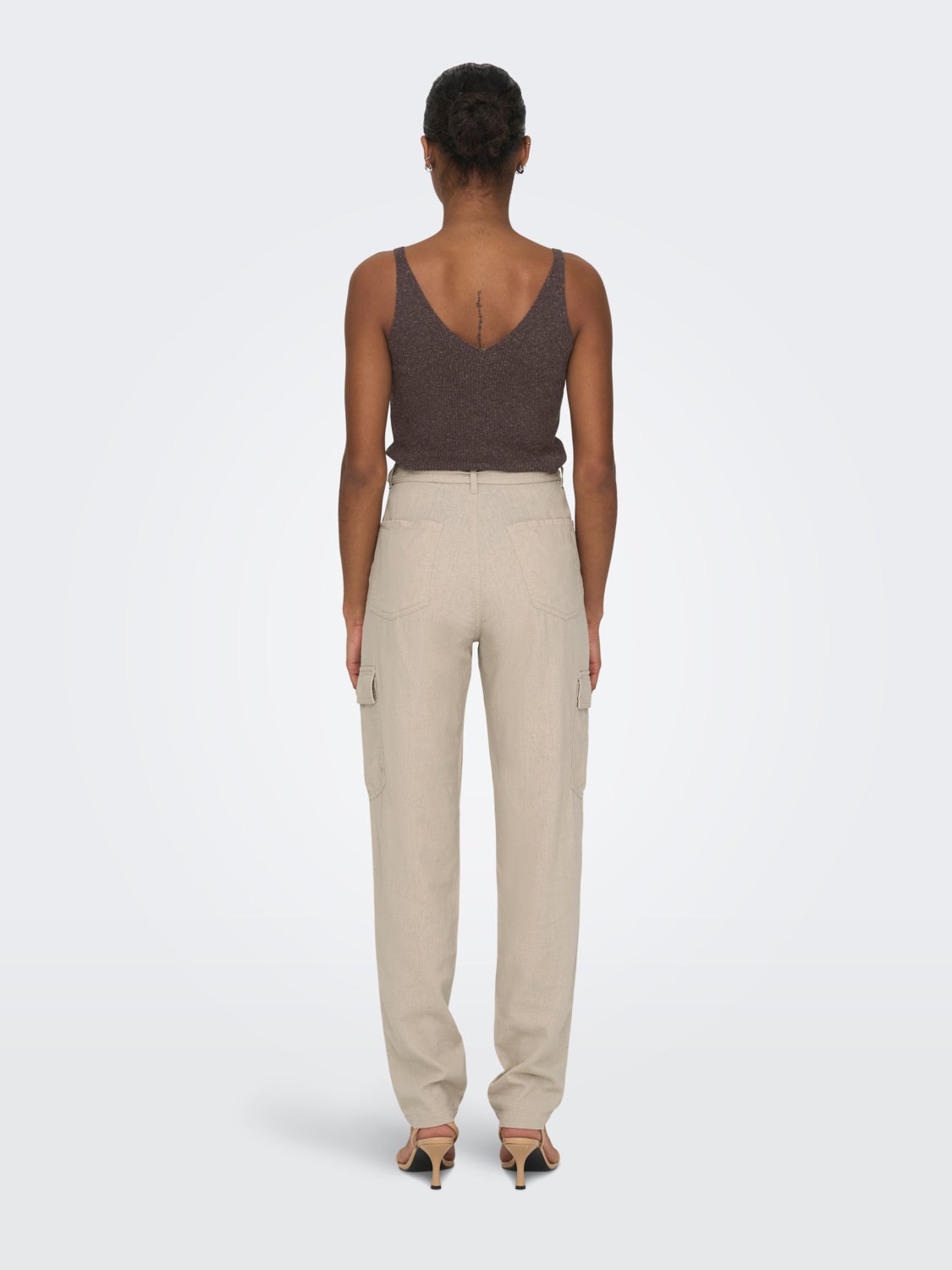 High waisted Cargo Pants With Belt