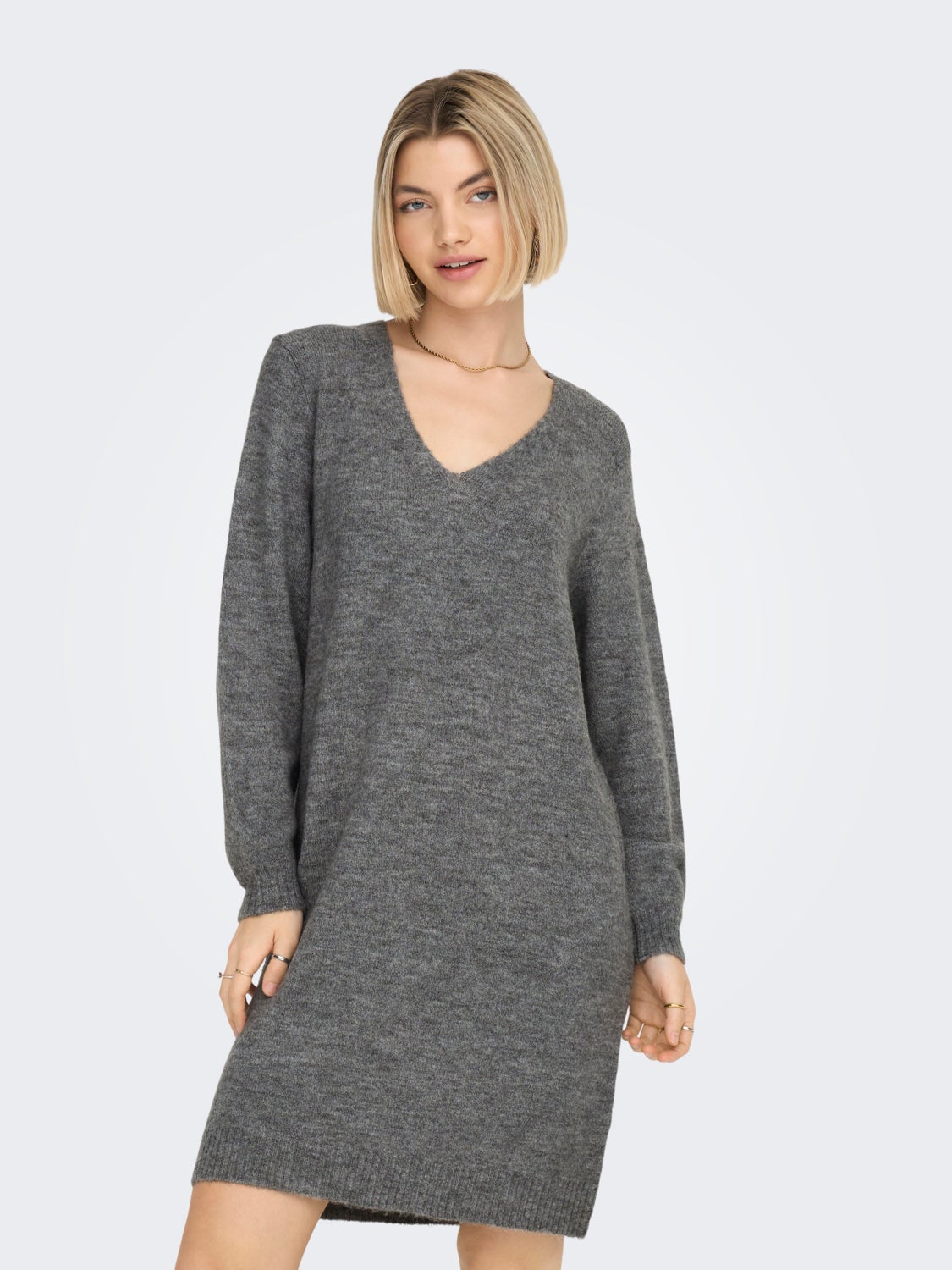 V-neck Knitted Dress