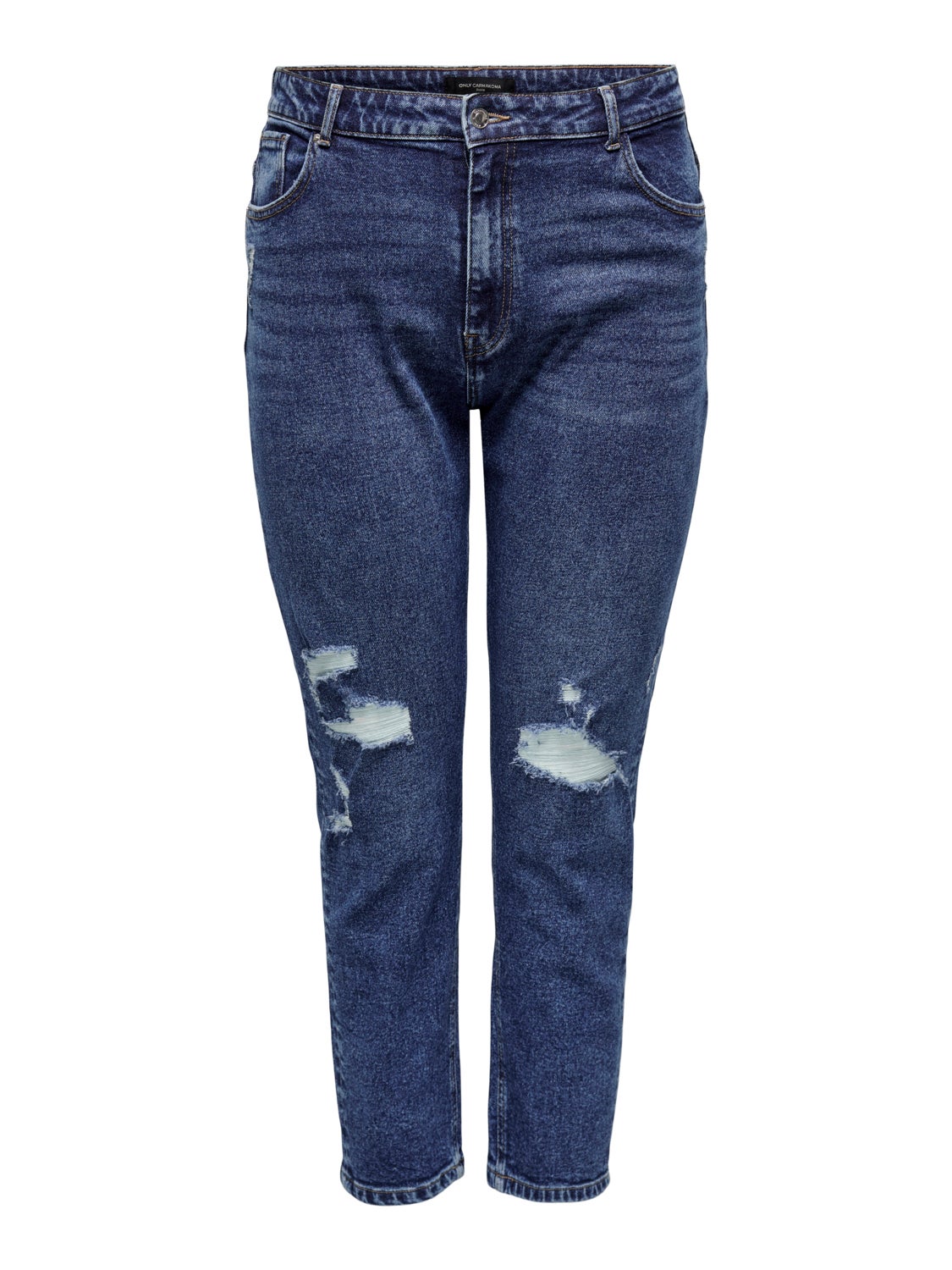 Curvy CARENEDA HW ANK DEST mom jeans