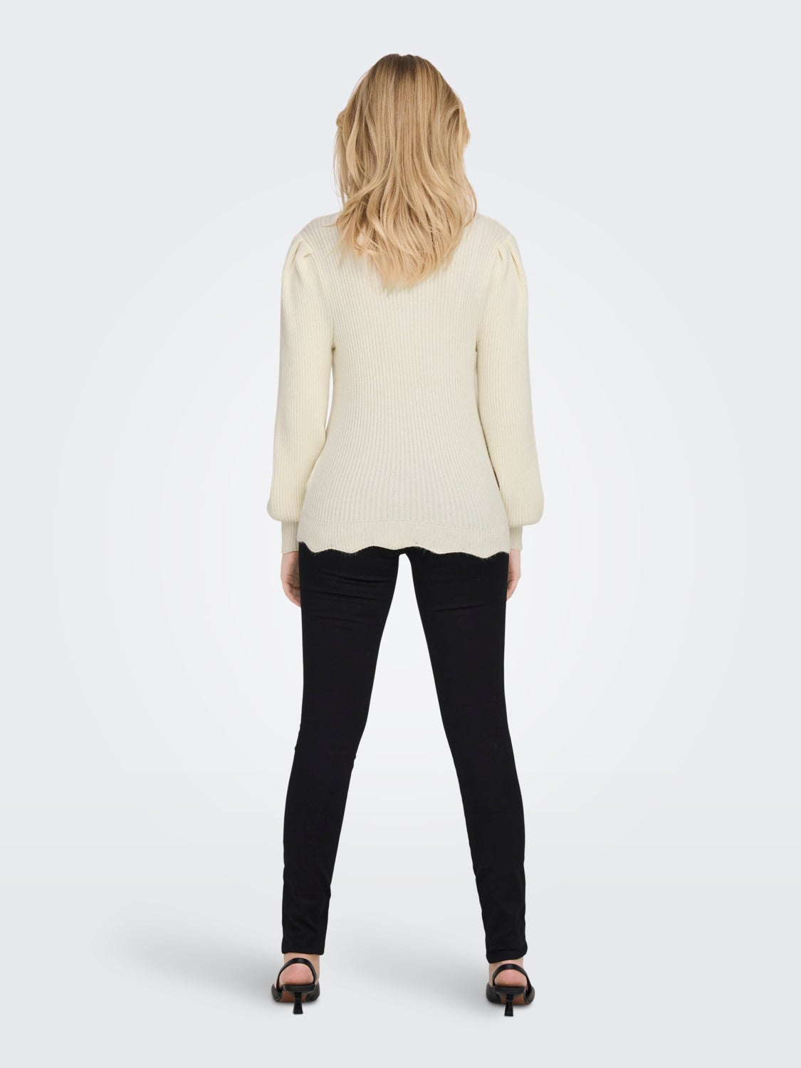 Puff Sleeves Knitted Pullover