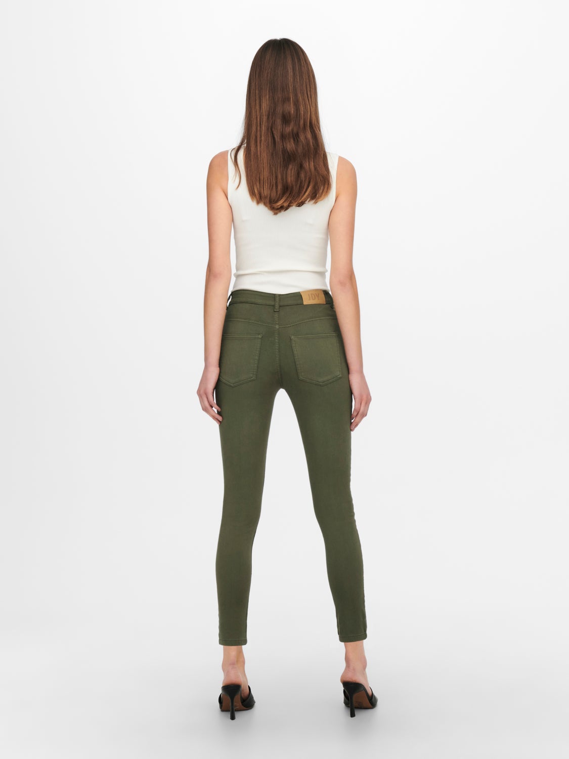 JDYLara Life HW Ank Button Skinny fit jeans