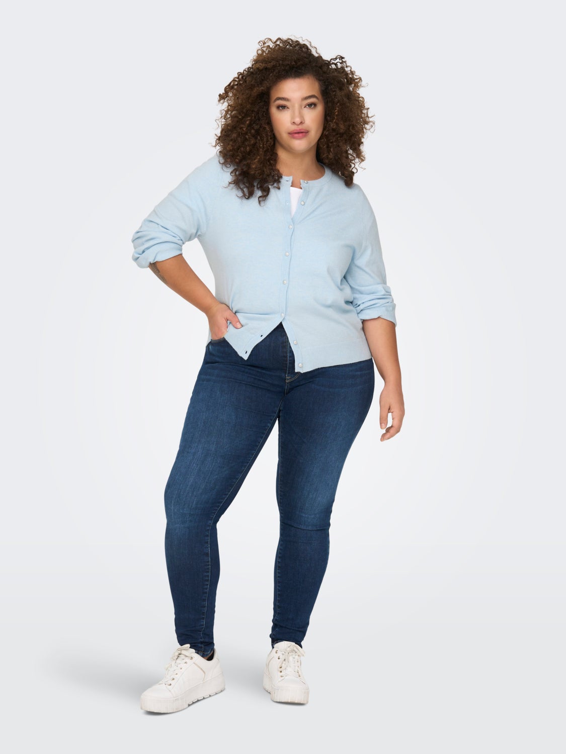 Curvy Knitted Cardigan