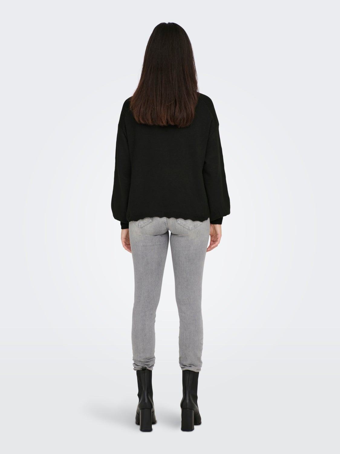 O-Neck Balloon sleeves Pullover