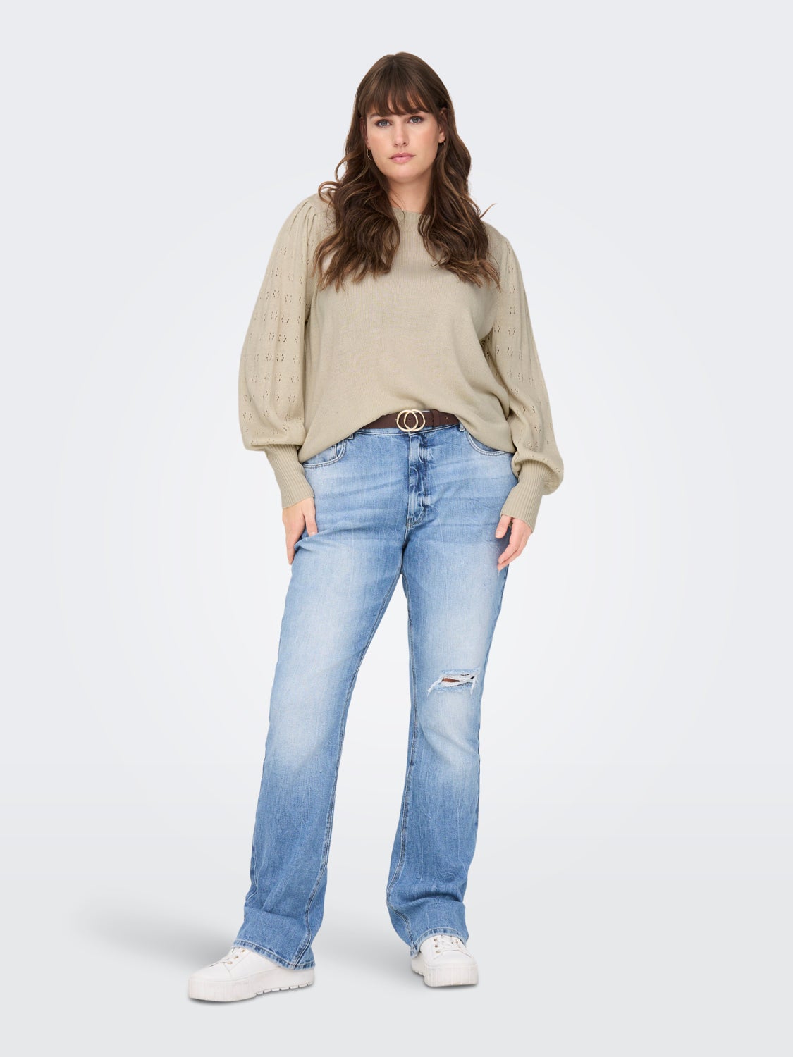 Curvy knitted Pullover