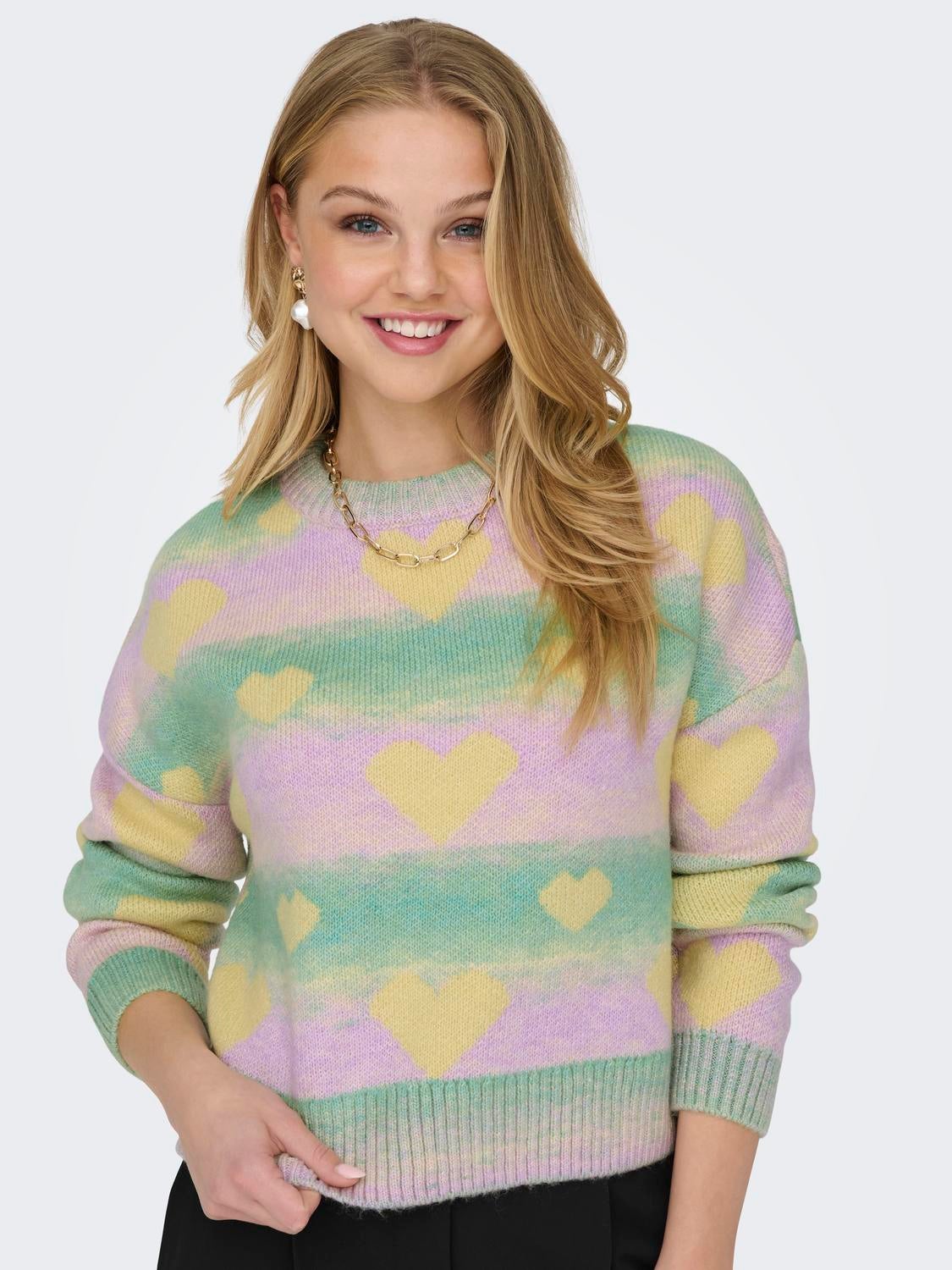 Heart Knitted Pullover