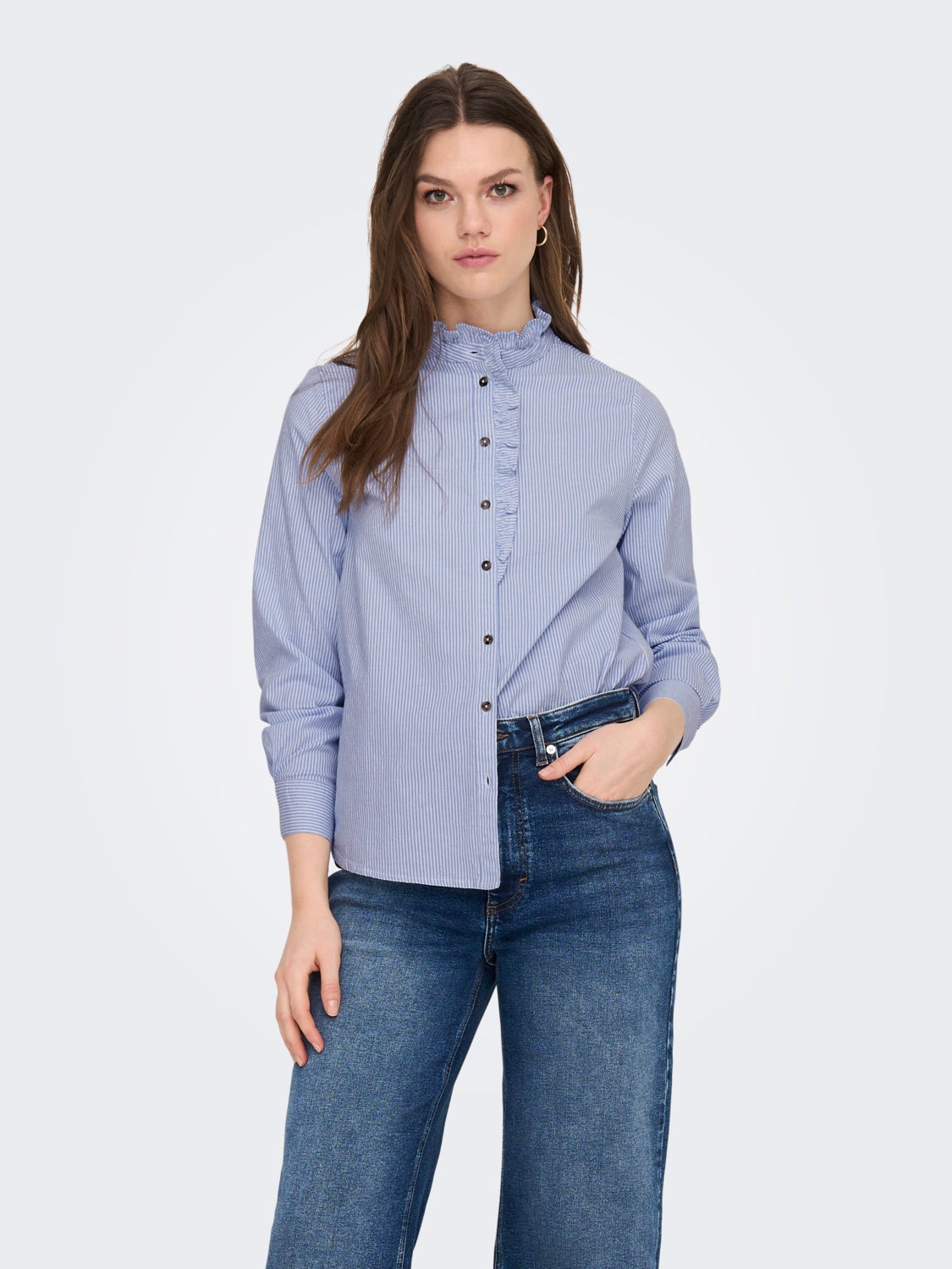Oversize Fit Band collar Shirt