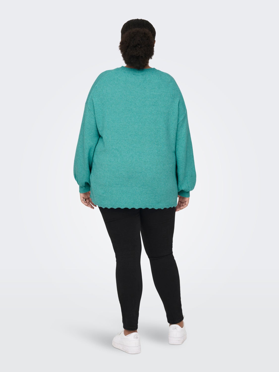 Curvy Solid colored Knitted Pullover