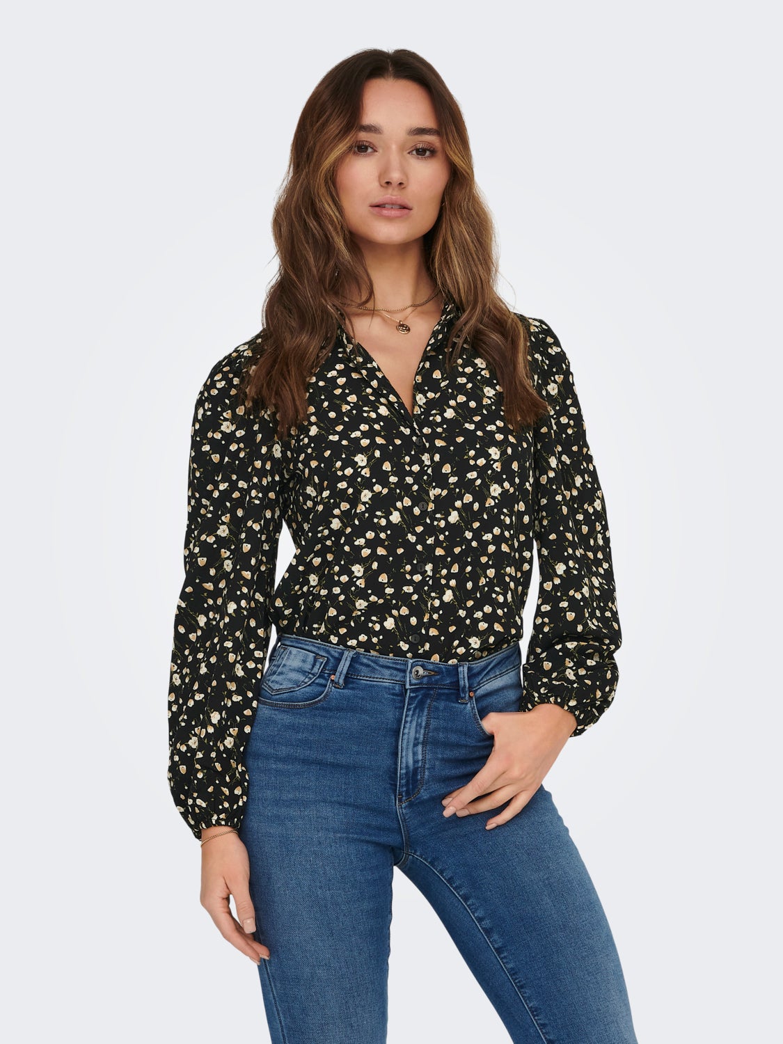 Regular fit puff sleeves shirt